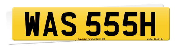 Registration number WAS 555H